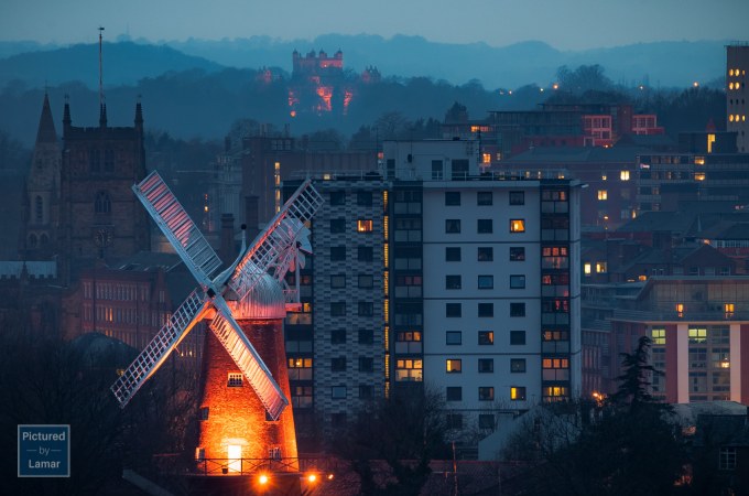 Greens Mill and Nottingham Skyline